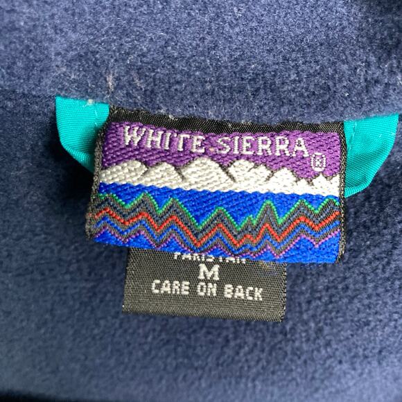 White Sierra Teal Ski Fleece‑Lined Bomber Jacket Men’s M – Retro Cozy Outdoor - Picture 5 of 10